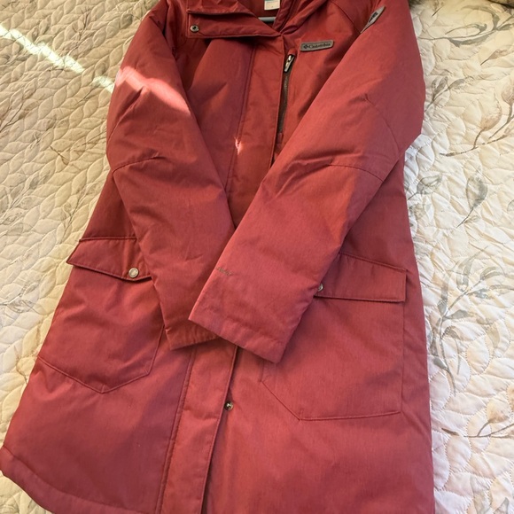 Columbia Burgundy Hooded Jacket - Picture 2 of 2